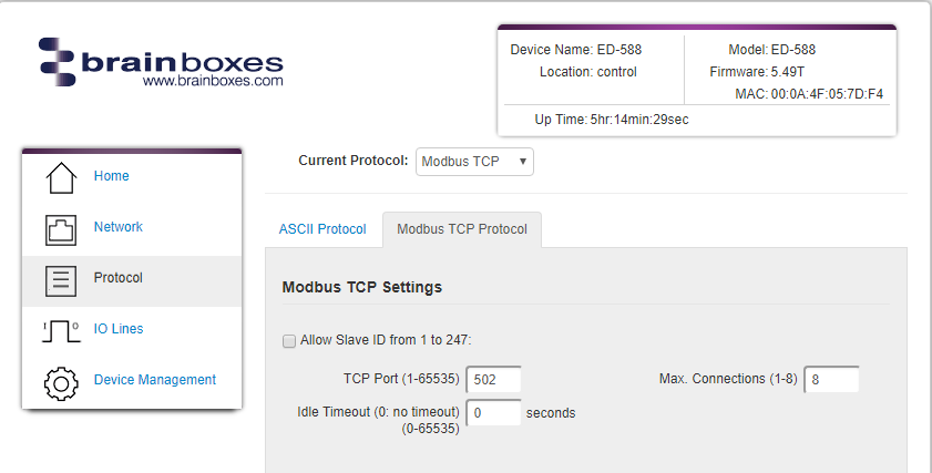 ED-588 Protocol page